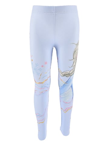 Disney Frozen Legginsy "Kraina Lodu" w kolorze błękitnym