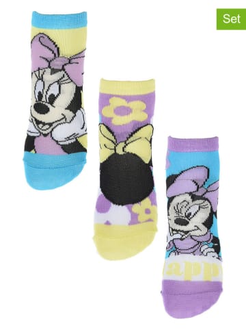 Disney Minnie Mouse Skarpety (3 pary) "Minnie" w różnych kolorach
