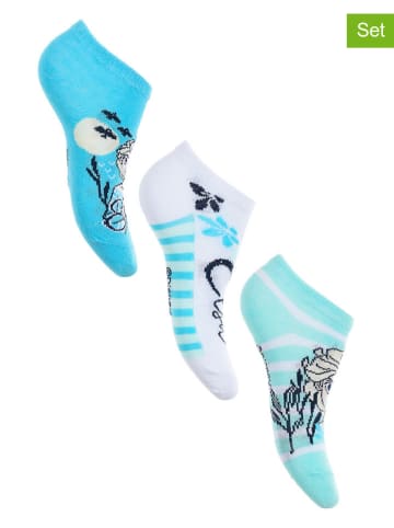 Disney Frozen Skarpety-stopki (3 pary) "Kraina lodu" w różnych kolorach