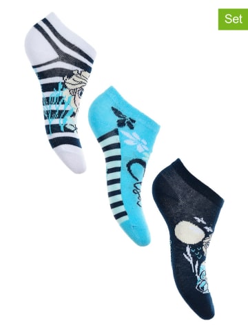 Disney Frozen Skarpety-stopki (3 pary) "Kraina lodu" w różnych kolorach
