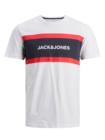 JACK & JONES Junior Koszulka "Shake" w kolorze białym