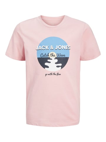 JACK & JONES Junior Koszulka "Wave" w kolorze jasnoróżowym