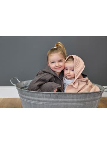 Lässig Musselin-Bademantel in Anthrazit