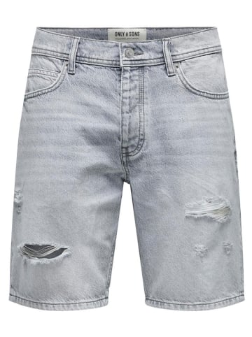 ONLY & SONS Spijkershort lichtblauw