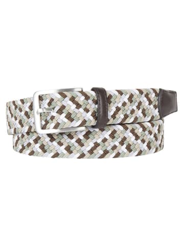 Michaelis Leren riem beige/kaki/bruin