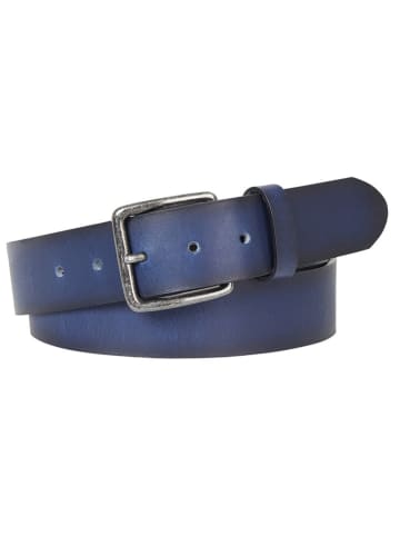 PROFUOMO Leder-Gürtel in Dunkelblau