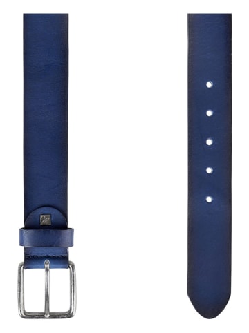 PROFUOMO Leder-Gürtel in Dunkelblau
