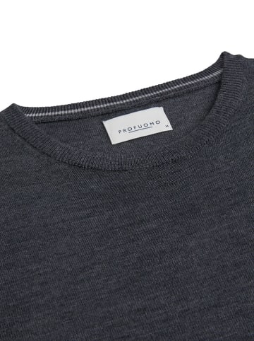 PROFUOMO Wollpullover in Anthrazit