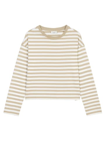 Marc O´Polo Longsleeve in Beige/ Weiß