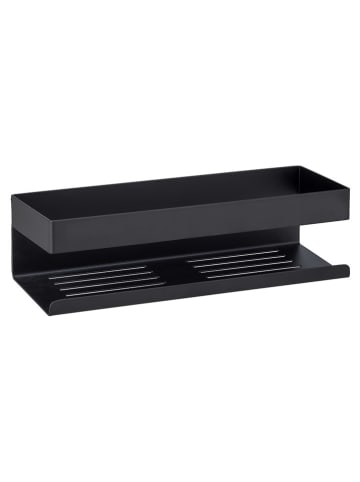 Wenko Duschablage "Turbo-Loc Genova" in Schwarz - (B)30 x (H)8 x (T)10,5 cm