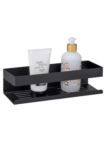 Wenko Duschablage "Turbo-Loc Genova" in Schwarz - (B)30 x (H)8 x (T)10,5 cm