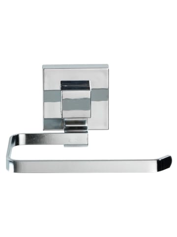Wenko Toilettenpapierhalter "Vacuum-Loc Quadro" in Silber - (B)14 x (H)6 cm