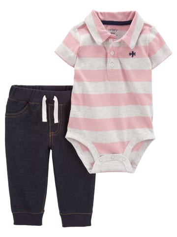 carter's 2tlg. Outfit in Schwarz/ Rosa