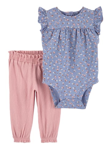 carter's 2tlg. Outfit in Lila/ Rosa