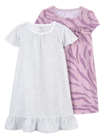 carter's Sukienki (2 szt.) w kolorze biało-fioletowym