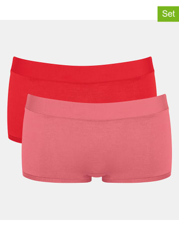 Sloggi 2er-Set: Pantys in Rosa/ Rot