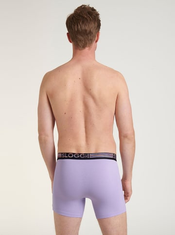 Sloggi 2-delige set: boxershorts paars/kaki