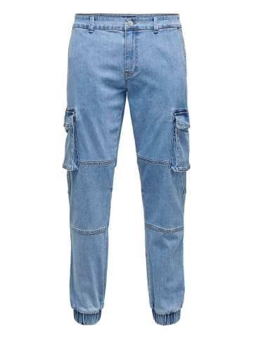 ONLY & SONS Jeans-Cargohose in Hellblau