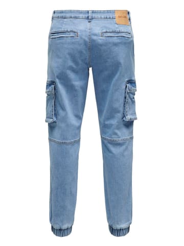 ONLY & SONS Spijkercargobroek lichtblauw