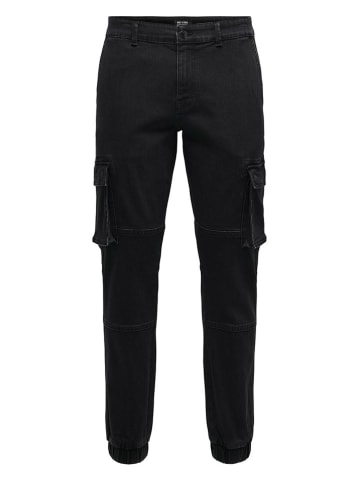 ONLY & SONS Jeans-Cargohose in Schwarz