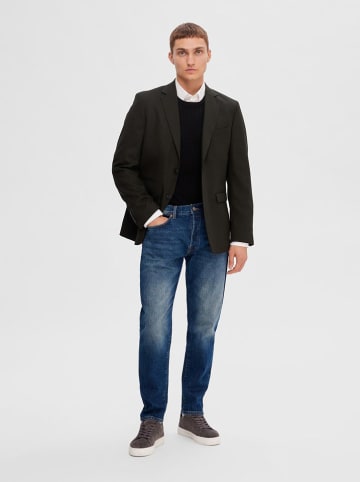 SELECTED HOMME Spijkerbroek - tapered fit - donkerblauw