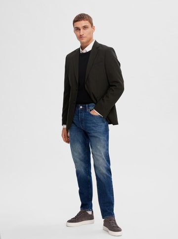 SELECTED HOMME Spijkerbroek - tapered fit - donkerblauw
