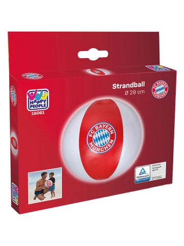 Happy People Strandball "FCB" in Rot/ Weiß - ab 18 Monaten