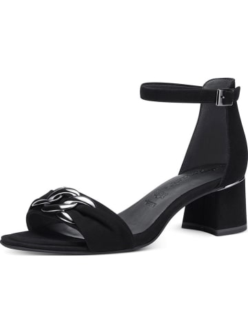 Tamaris Leder-Sandaletten in Schwarz