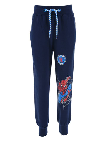 Spiderman Spodnie "Spiderman" w kolorze granatowym ze wzorem