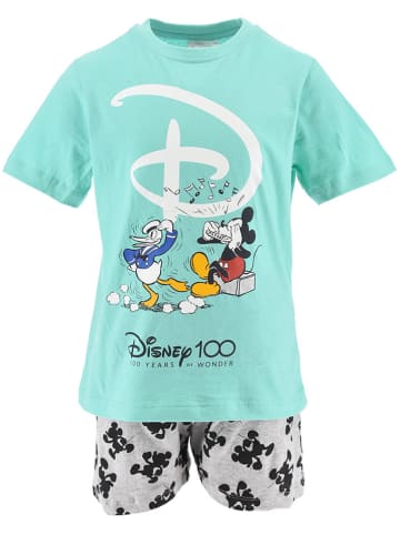 Disney Pyjama "Disney 100" in Türkis/ Grau