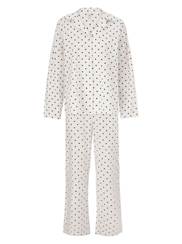 Becksöndergaard Pyjama "Dot" in Weiß/ Schwarz