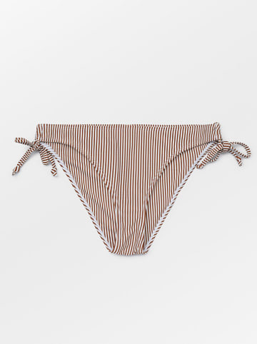 Becksöndergaard Bikini-Hose in Braun/ Weiß