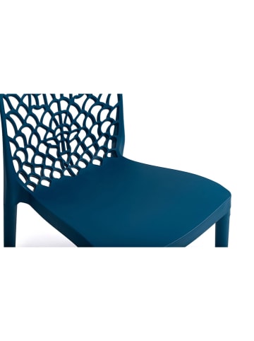 Inkazen 4er-Set: Gartenstühle in Blau - (B)45,5 x (H)81,5 x (T)52,5 cm