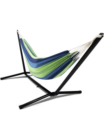 Inkazen Hängematte in Grün/ Blau - (B)270 x (H)96 x (T)100 cm