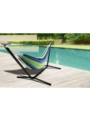 Inkazen Hangmat groen/blauw - (B)270 x (H)96 x (D)100 cm