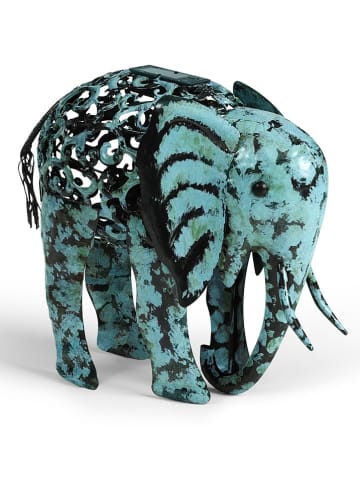 Inkazen Ledsolarlamp turquoise - (B)28 x (H)21 x (D)13,5 cm