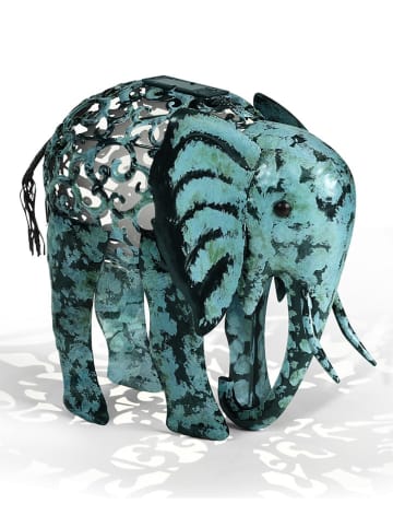 Inkazen Ledsolarlamp turquoise - (B)28 x (H)21 x (D)13,5 cm