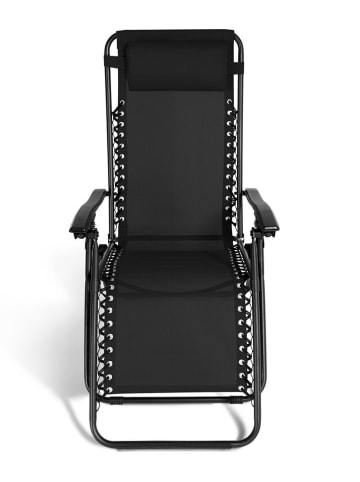 Inkazen 2er-Set: Liegestühle in Schwarz - (B)70 x (H)110 x (T)92 cm