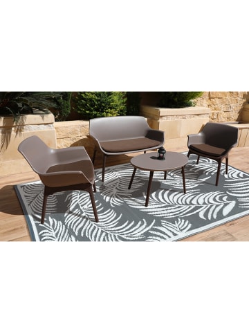 Inkazen Outdoor-Teppich in Anthrazit/ Weiß