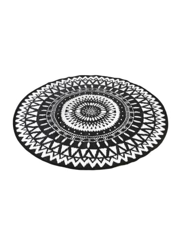 Inkazen Dywan zewnętrzny w kolorze czarno-białym - Ø 150 cm