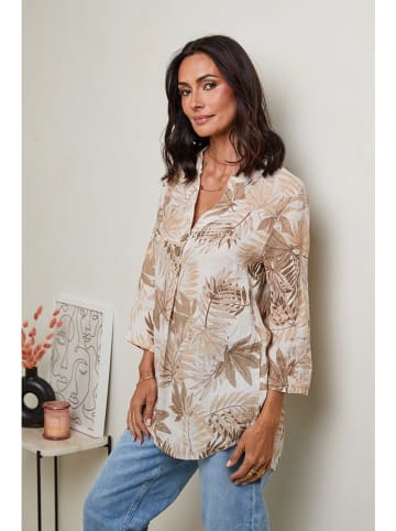Le Monde du Lin Leinen-Bluse in Beige