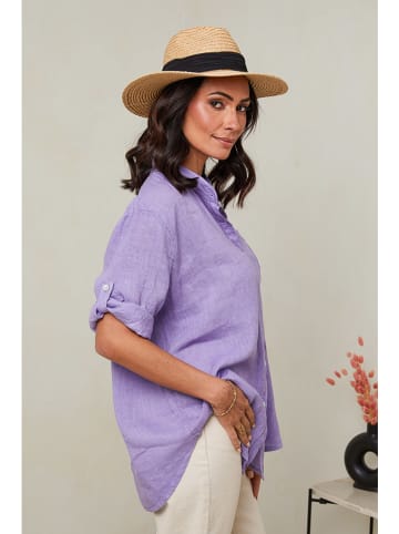 Le Monde du Lin Linnen blouse paars
