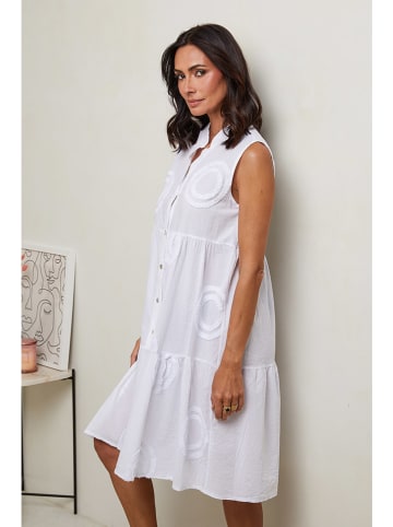 Le Monde du Lin Leinen-Kleid in Weiß
