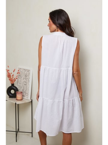 Le Monde du Lin Leinen-Kleid in Weiß