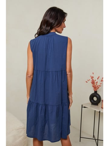 Le Monde du Lin Leinen-Kleid in Dunkelblau