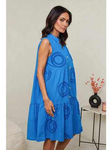 Le Monde du Lin Leinen-Kleid in Blau