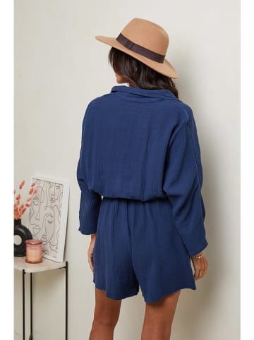 Le Monde du Lin Leinen-Jumpsuit in Dunkelblau