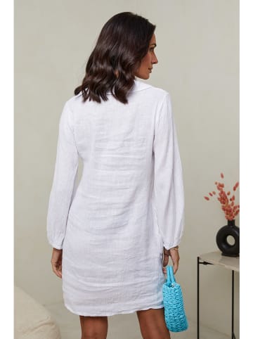 Le Monde du Lin Leinen-Kleid in Weiß