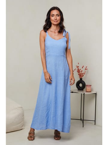 Le Monde du Lin Leinen-Kleid in Hellblau