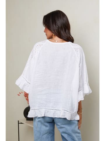 Le Monde du Lin Linnen blouse wit